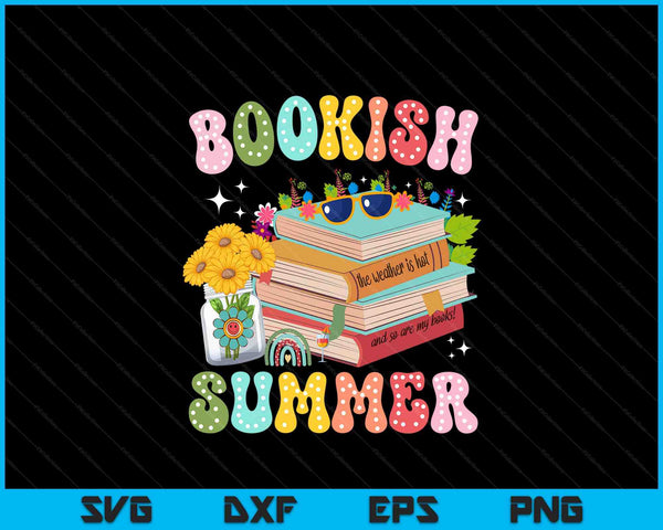 Bookish summer trendy love reading for bookworm SVG cut file