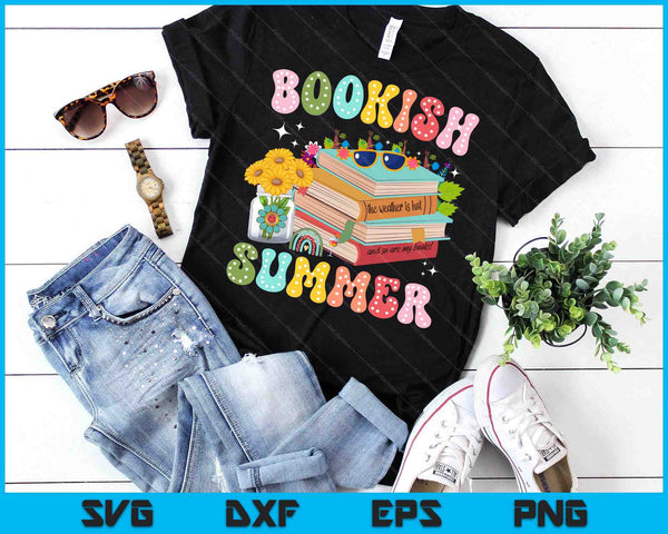 Bookish Summer Trendy Love Reading For Bookworm SVG PNG Digital Printable Files