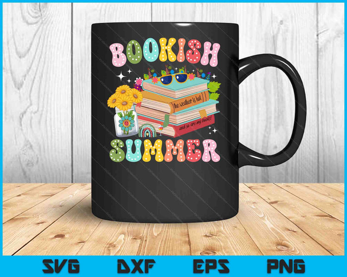 Bookish Summer Trendy Love Reading For Bookworm SVG PNG Digital Printable Files