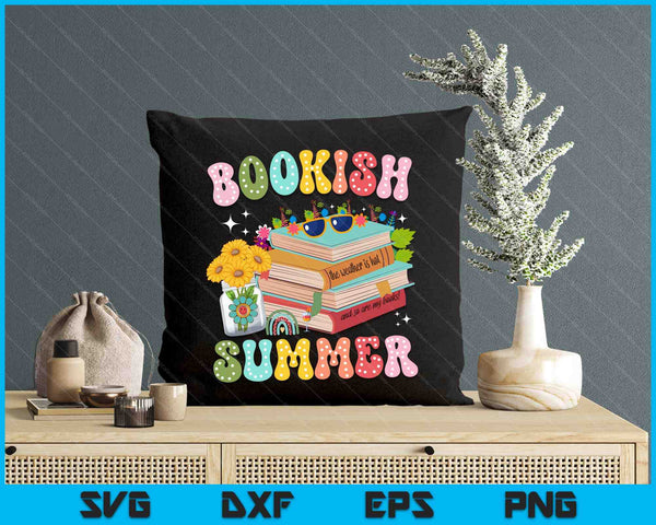 Bookish Summer Trendy Love Reading For Bookworm SVG PNG Digital Printable Files