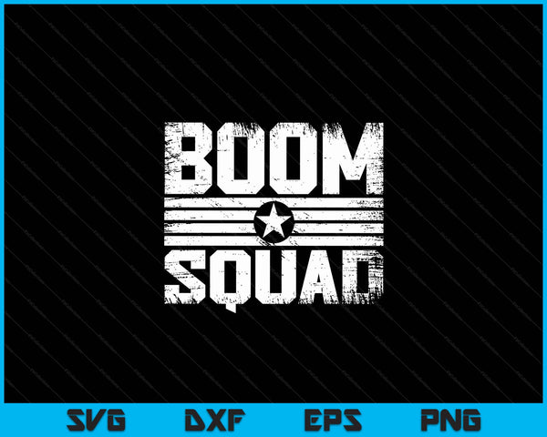 Boom Squad 4 juli &amp; oudejaarsavond vuurwerk SVG PNG digitale snijbestanden