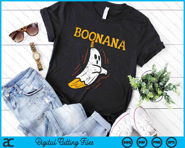 Boonana Cute Ghost Banana Halloween Costume SVG PNG Digital Cutting Files