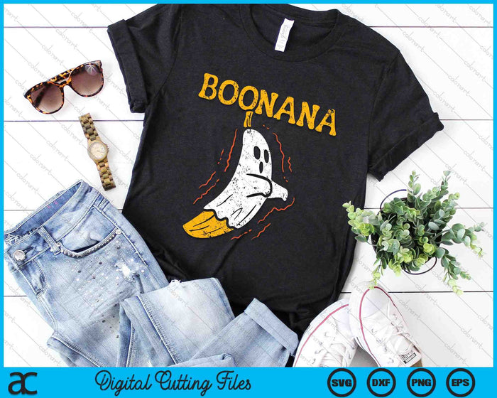 Boonana Cute Ghost Banana Halloween kostuum SVG PNG digitale snijbestanden