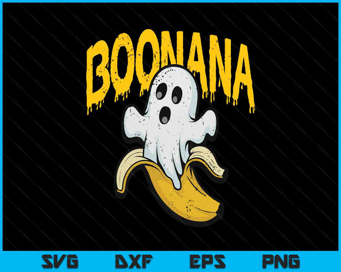 Boonana Cute Ghost Banana Halloween Costume SVG PNG Digital Printable Files