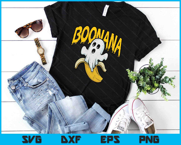 Boonana Cute Ghost Banana Halloween Costume SVG PNG Digital Printable Files