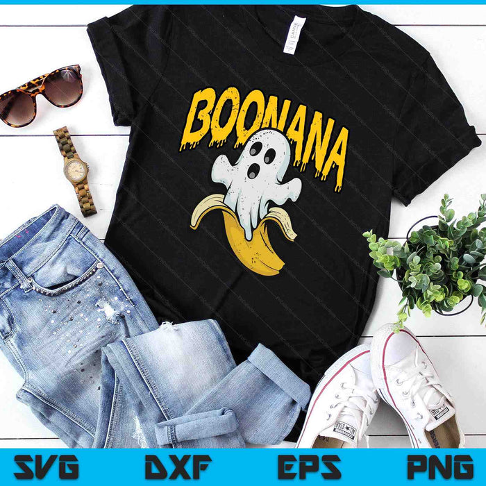 Boonana Cute Ghost Banana Halloween Costume SVG PNG Digital Printable Files
