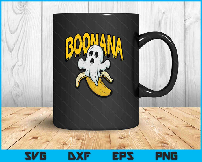 Boonana Cute Ghost Banana Halloween Costume SVG PNG Digital Printable Files