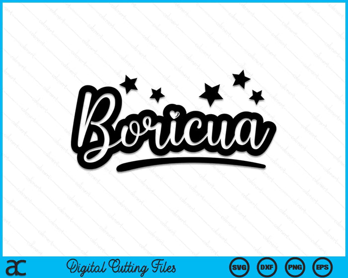 Boricua Puertorriqueño SVG PNG Cortando Archivos Imprimibles