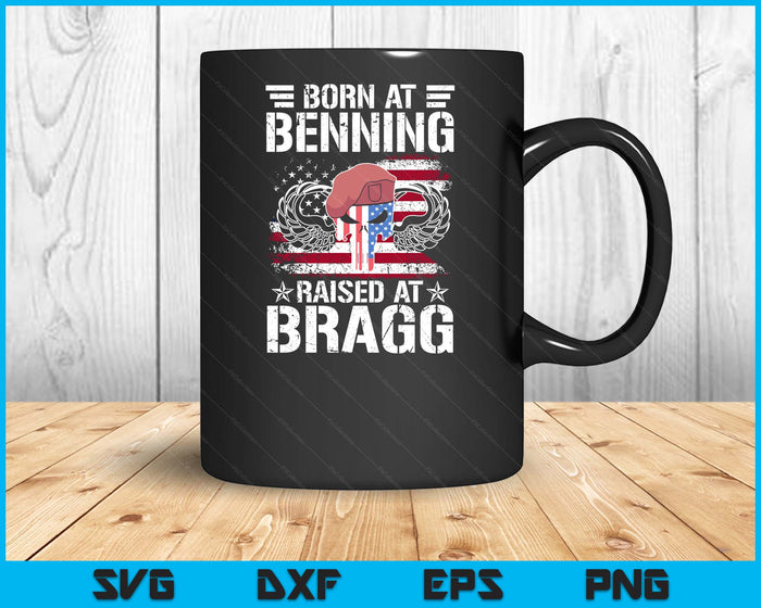 Born At Ft Benning Raised Fort Bragg Airborne Veterans Day SVG PNG Digital Printable Files