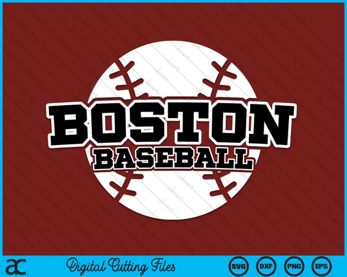 Boston honkbal blok lettertype SVG PNG digitale snijbestanden 