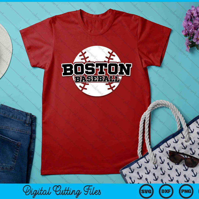 Boston honkbal blok lettertype SVG PNG digitale snijbestanden 