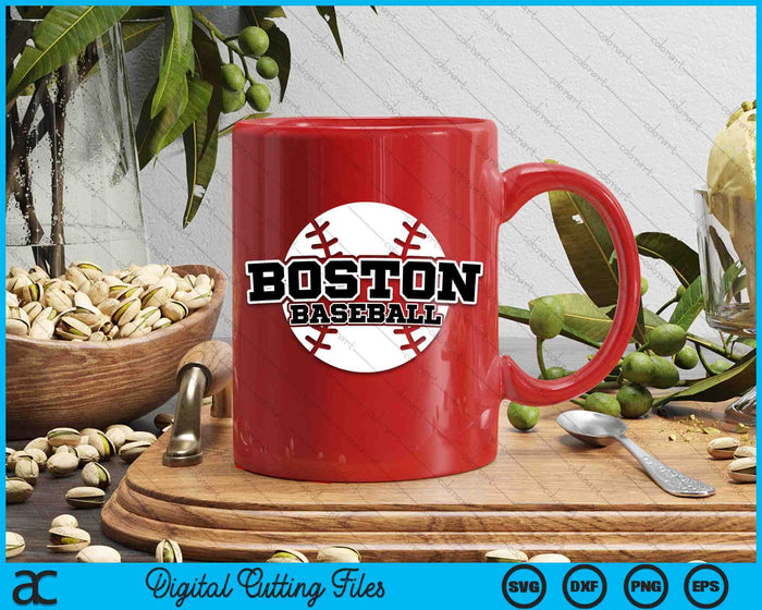 Boston honkbal blok lettertype SVG PNG digitale snijbestanden 