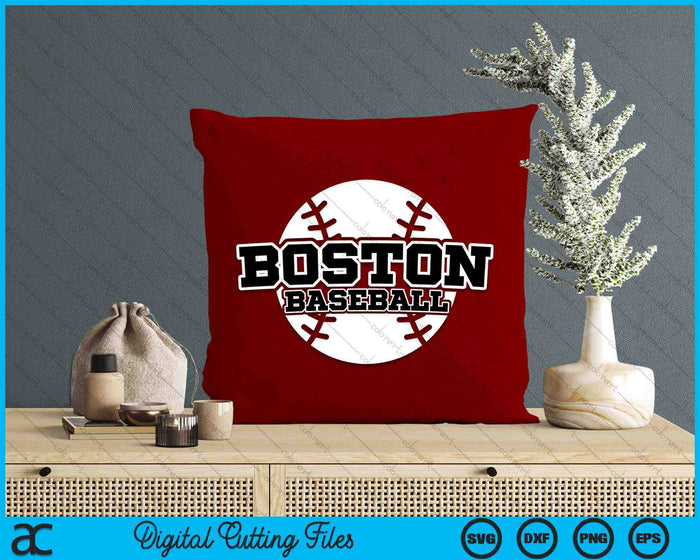 Boston Baseball Block Font SVG PNG Digital Cutting Files