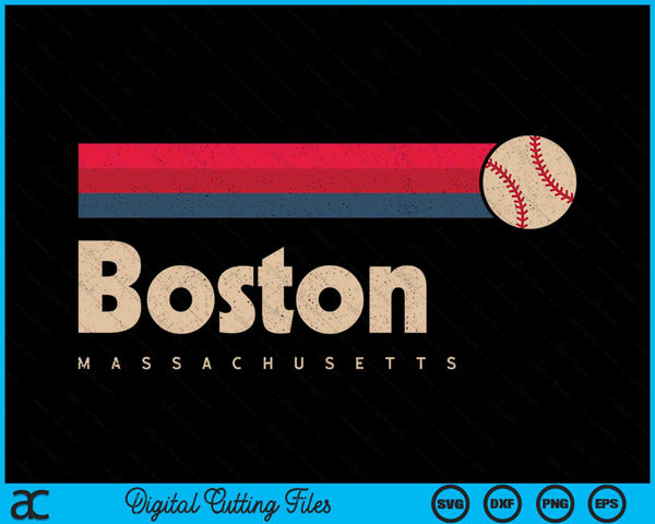 Boston Baseball City Massachusetts Retro Boston SVG PNG Digital Cutting Files