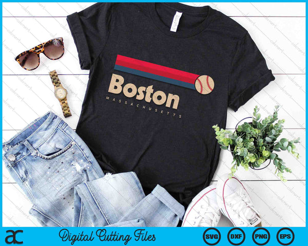 Boston Baseball City Massachusetts Retro Boston SVG PNG Digital Cutting Files