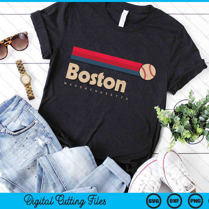 Boston Baseball City Massachusetts Retro Boston SVG PNG Digital Cutting Files