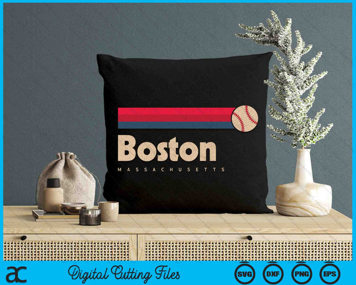 Boston Baseball City Massachusetts Retro Boston SVG PNG Digital Cutting Files