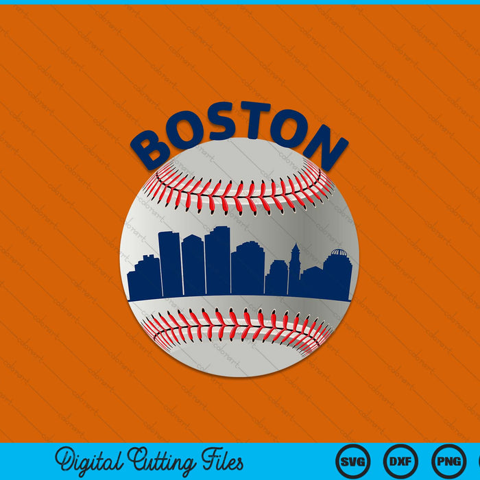 Boston Baseball Team Fans van Space City SVG PNG digitale snijbestanden