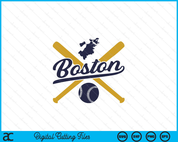 Boston Baseball Vintage Wisconsin Pride Love City SVG PNG Digital Cutting Files