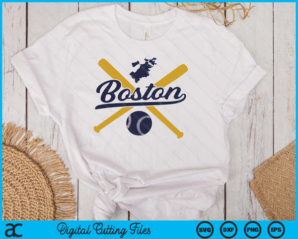 Boston Baseball Vintage Wisconsin Pride Love City SVG PNG Digital Cutting Files