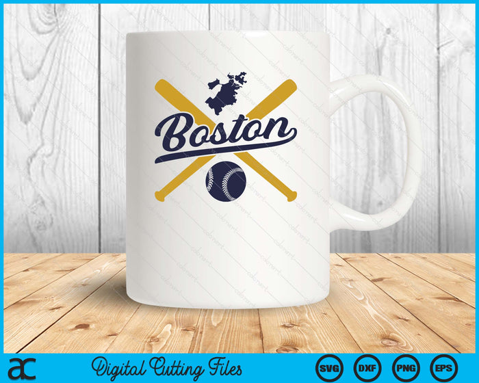 Boston Baseball Vintage Wisconsin Pride Love City SVG PNG Digital Cutting Files