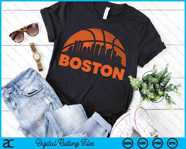Boston City Skyline Boston Basketball SVG PNG Digital Cutting Files