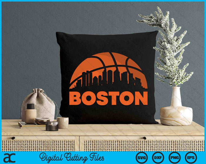 Boston City Skyline Boston Basketball SVG PNG Digital Cutting Files