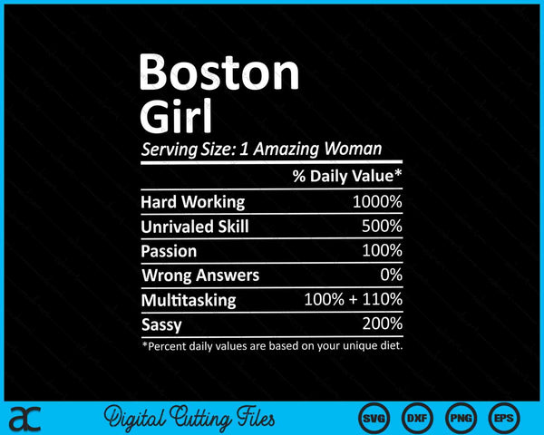 Boston girl ma Massachusetts city home roots SVG cut file