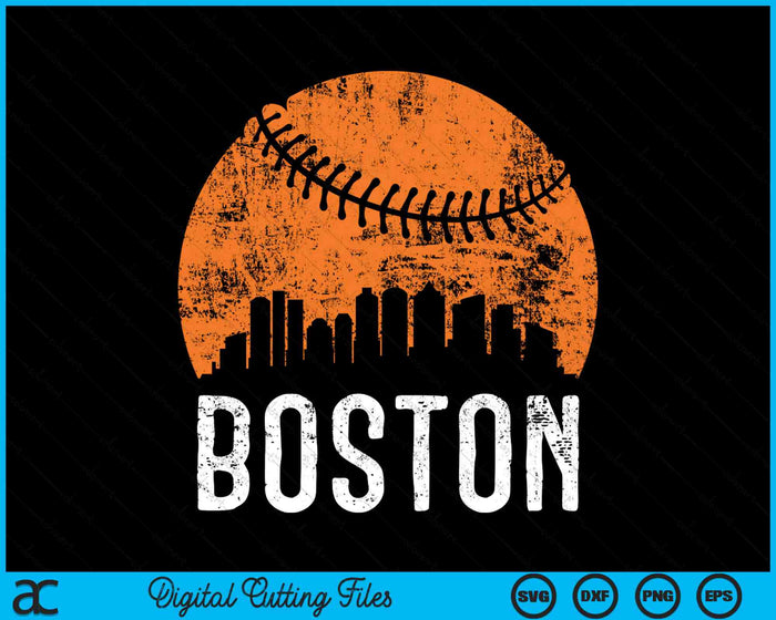 Boston Skyline Boston Baseball SVG PNG Digital Cutting Files