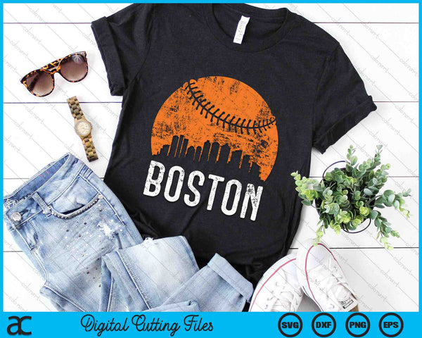 Boston Skyline Boston Baseball SVG PNG Digital Cutting Files