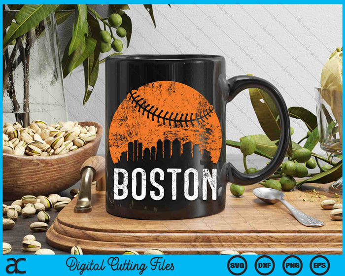 Boston Skyline Boston Baseball SVG PNG Digital Cutting Files