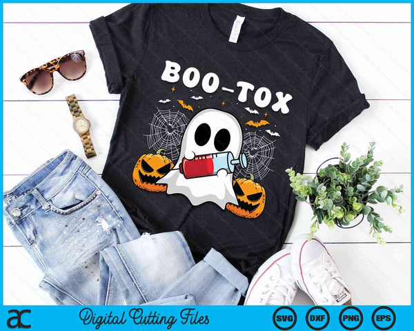 Botox Halloween Boo-tox Plastic Surgeon Halloween Costume SVG PNG Digital Cutting File - on a t-shirt