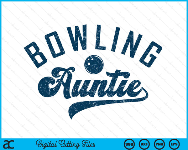 Bowling Auntie Mother's Day SVG PNG Digital Printable Files