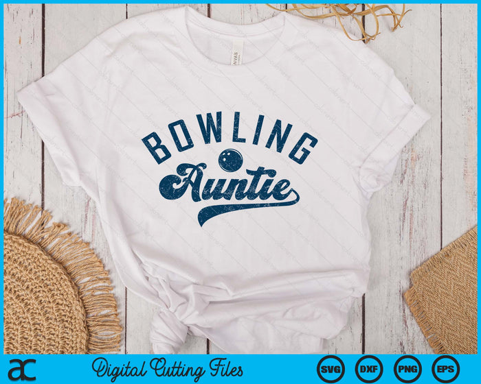 Bowling Auntie Mother's Day SVG PNG Digital Printable Files