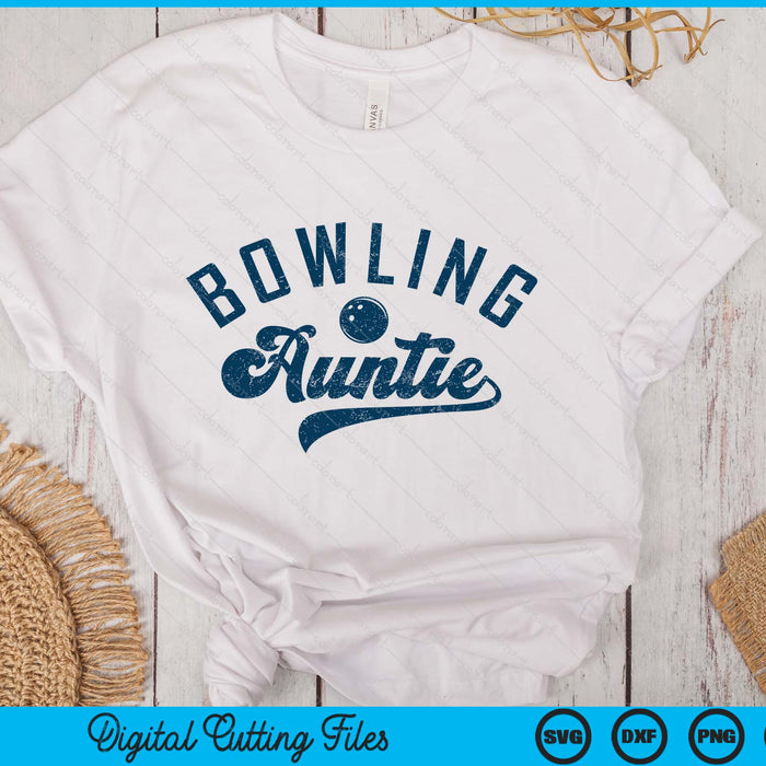 Bowling Auntie Mother's Day SVG PNG Digital Printable Files