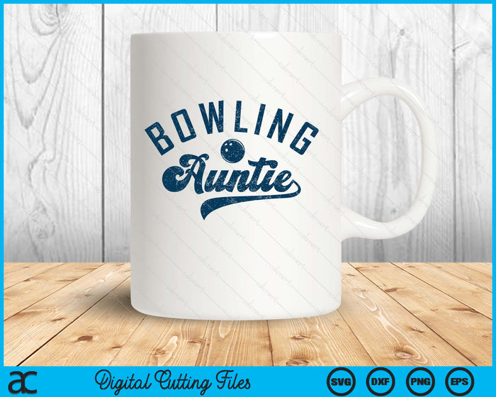 Bowling Auntie Mother's Day SVG PNG Digital Printable Files