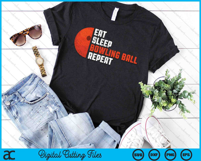 Bowling Ball Coach Eat Sleep Bowling Ball Repeat Bowling Ball SVG PNG Digital Cutting Files