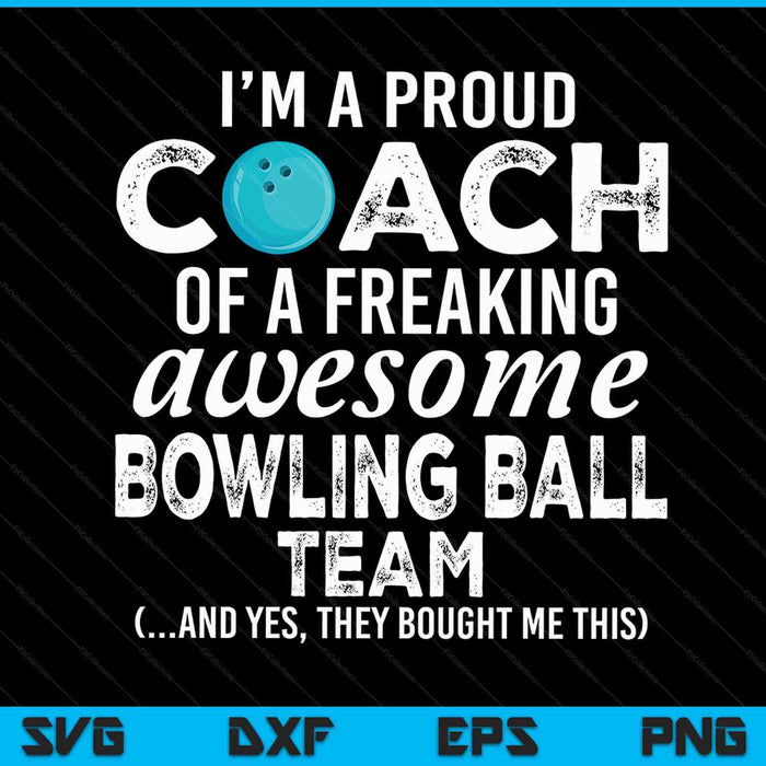 Bowling Ball Coach Funny Thank You Appreciation Gift SVG PNG Digital Cutting Files