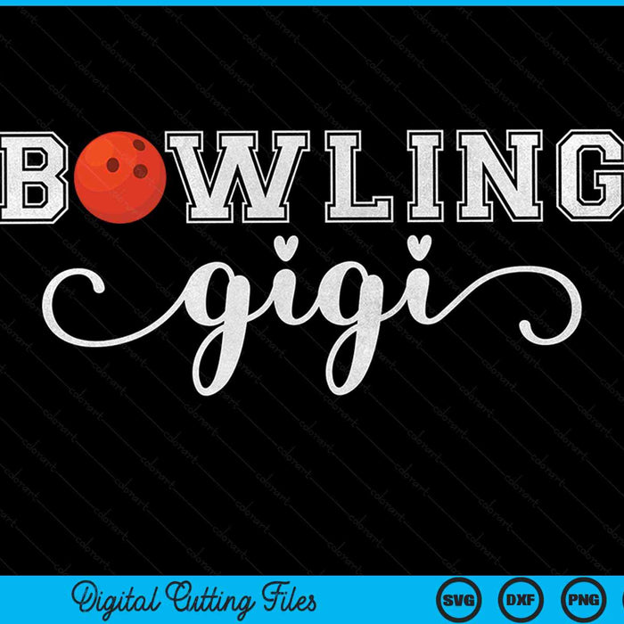 Bowling Gigi Bowlingbal Sportliefhebber Verjaardag Moederdag SVG PNG Digitale Snijbestanden