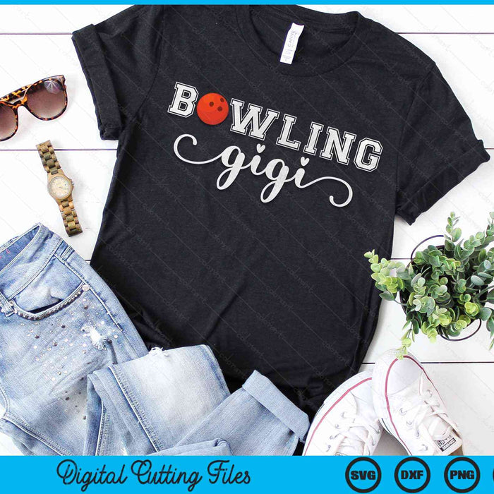 Bowling Gigi Bowlingbal Sportliefhebber Verjaardag Moederdag SVG PNG Digitale Snijbestanden