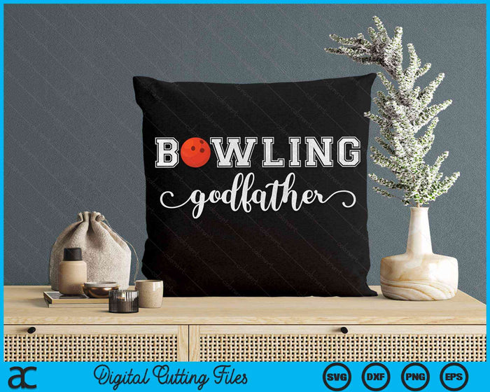 Bowling Godfather Bowlingbal Sportliefhebber Verjaardag Vaderdag SVG PNG Digitale Snijbestanden