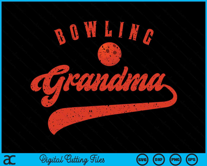 Bowling Grandma SVG PNG Digital Cutting Files