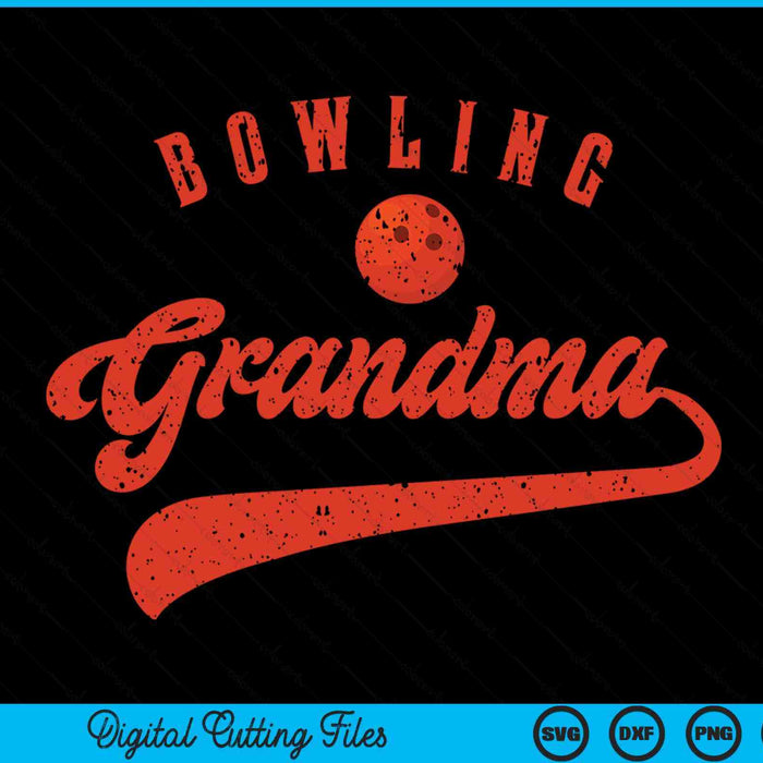 Bowling Grandma SVG PNG Digital Cutting Files