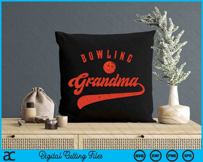 Bowling Grandma SVG PNG Digital Cutting Files