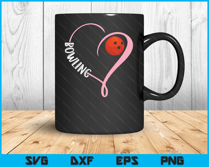 Bowling Ladies Valentine's Day SVG PNG Digital Printable Files