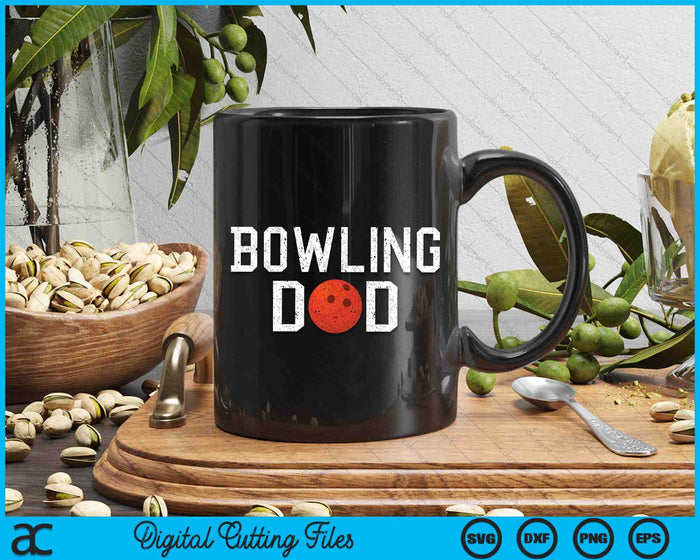 Bowling Dad Clothing Retro Vintage Bowling Dad SVG PNG Cutting Printable Files