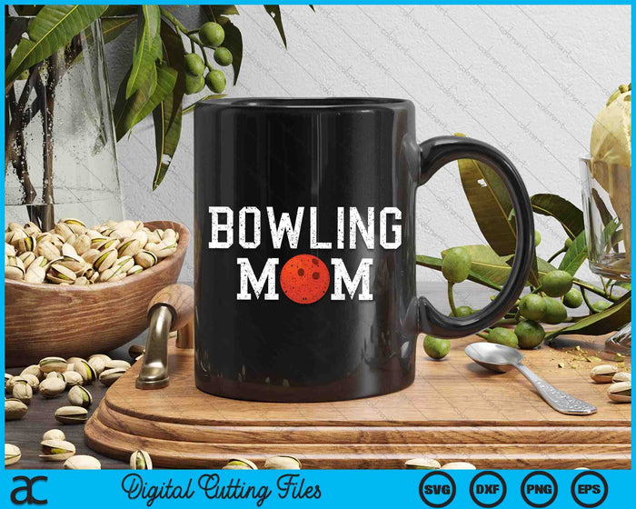 Bowling Mama Clothing Retro Vintage Bowling Mom SVG PNG Cutting Printable Files