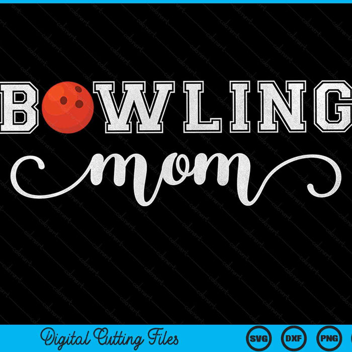 Bowling moeder Bowling bal sport minnaar verjaardag Moederdag SVG PNG digitale snijbestanden
