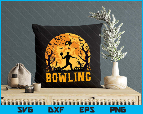 Bowling Player Halloween Spooky Bowling Lover Halloween SVG PNG Digital Cutting File