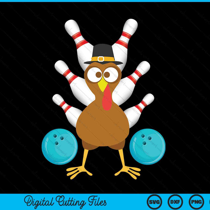 Bowling Turkey Thanksgiving SVG PNG Digital Cutting Files